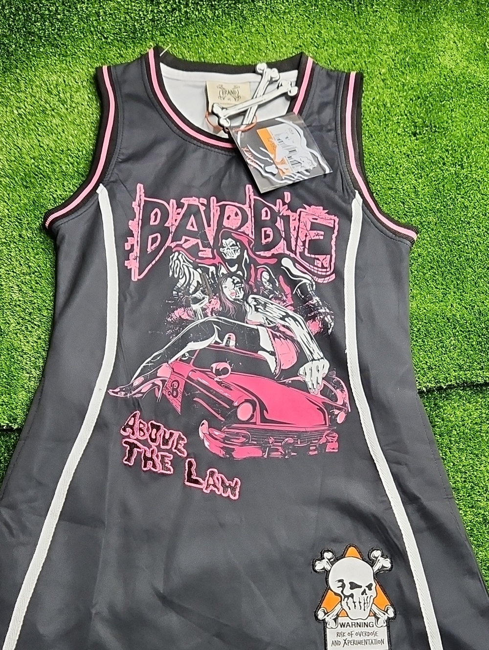 Jersey Mini Dress with Pink Barbie Artwork
